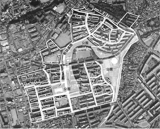 図1　都営桐ヶ丘団地の建て替えによる樹木・緑地の総破壊